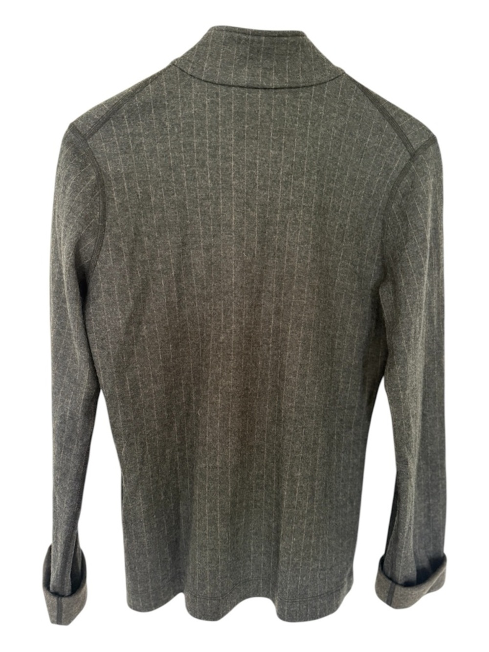 45rpm-studio Charcoal Gray Pinstripe Button Jacket - Picture 2 of 3
